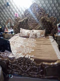 Good Condition Bed + Mattress + 2 Side tables +  Dressing 2 years old