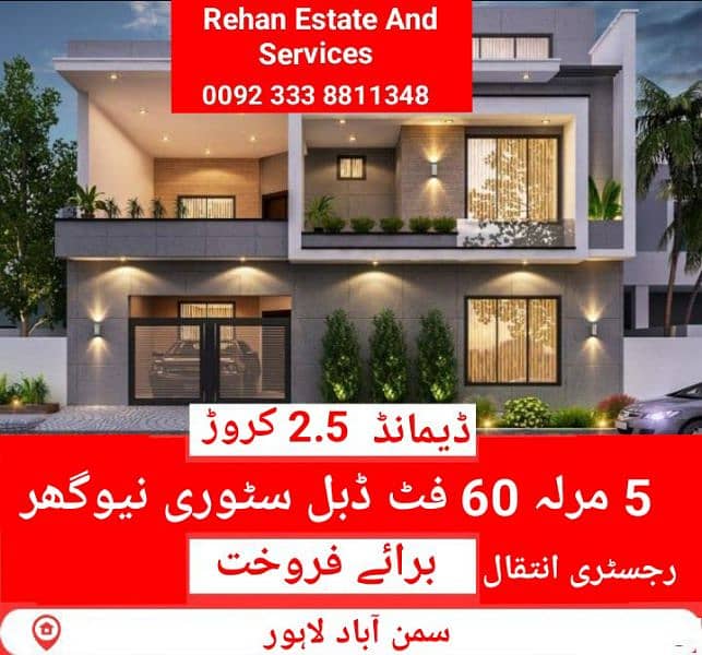 5Marla New House For Sale At Samanabad Registry Inteqal 0