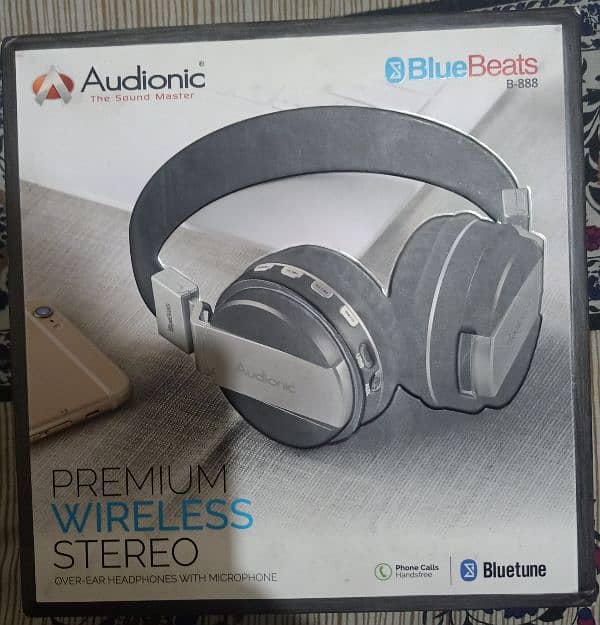 Audionic B-888 Wireless Headphone with microphone 0