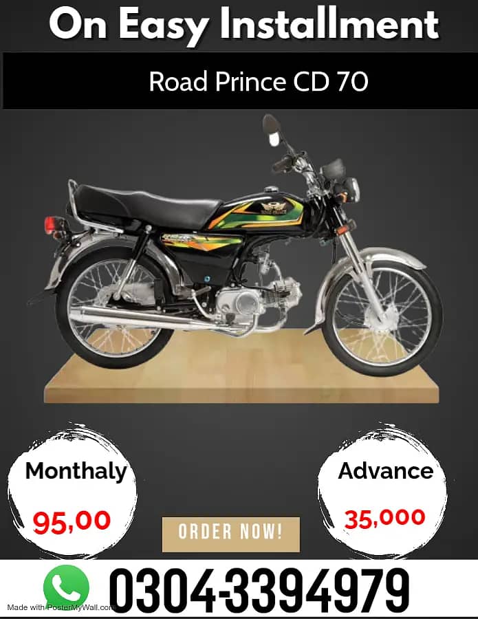 Road Prince CD 70 2024 on Easy Installment / china Bike 0