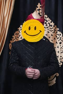 Black Sherwani High Quality