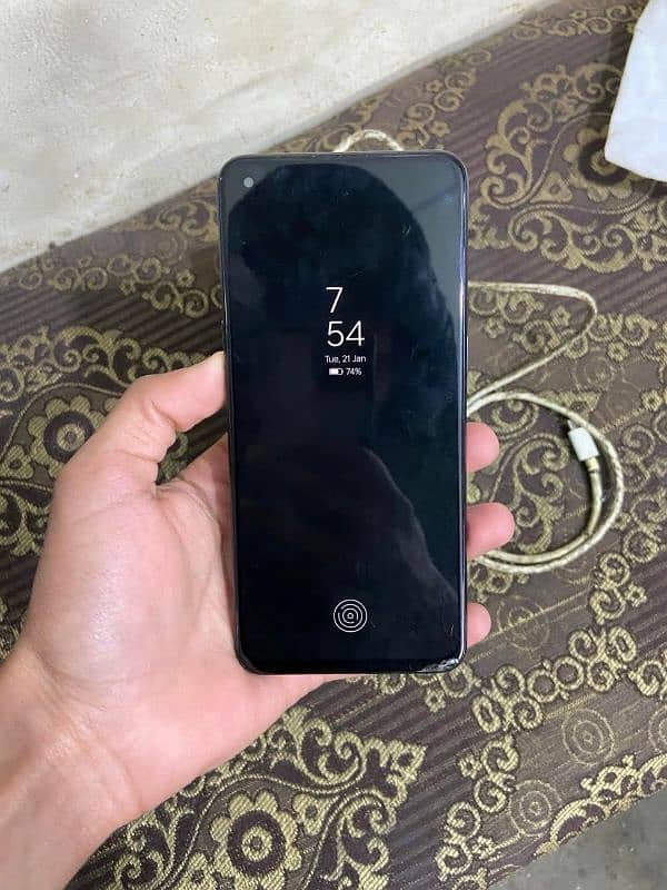 Oppo reno 5 with Box charger Minor glass break from corner 3