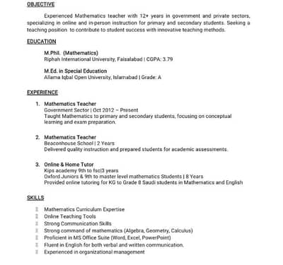 m. phil mathematics & master special education