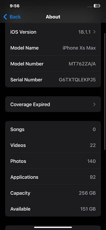 Iphone XS Max 256GB 0