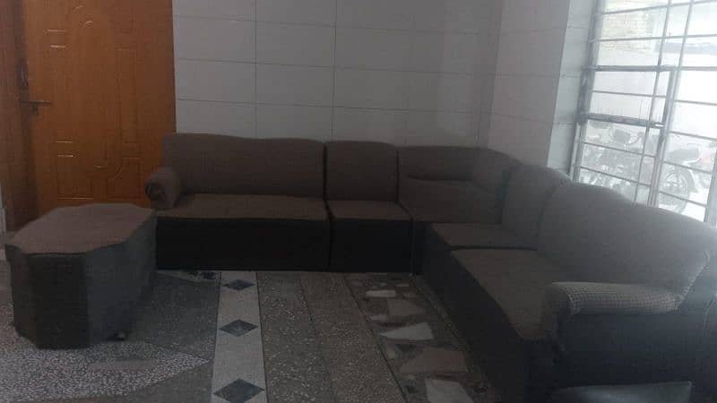 9 seater sofa l shaped 4 month used 10 by 10 conditon . . . . . 1