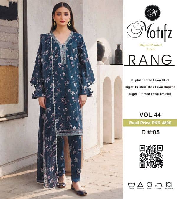 Motifz lawn 3 piece Digital print lawn 3