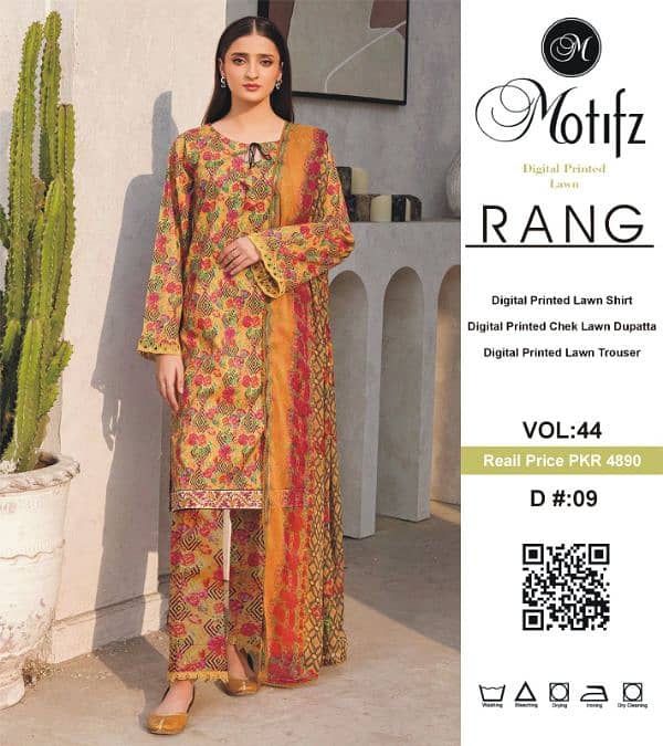 Motifz lawn 3 piece Digital print lawn 5