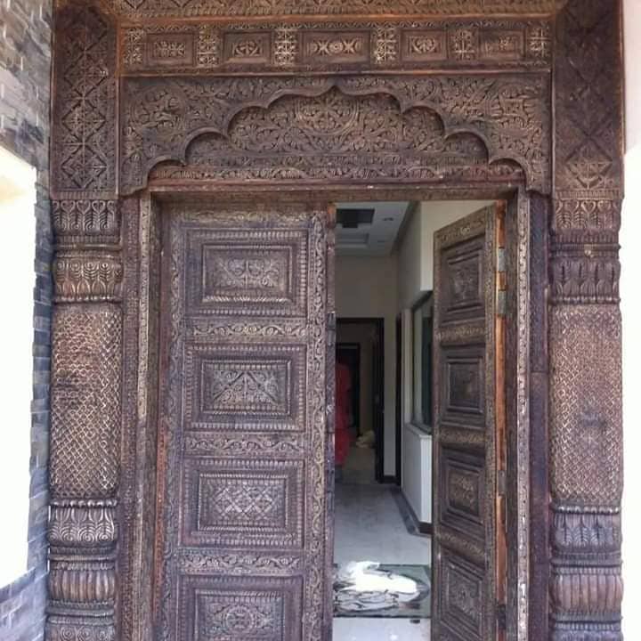 diyar wood / Antique canopy / wooden work door kitchen cabinet/Wardrob 16