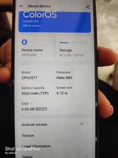 Oppo A58 10/10 condition