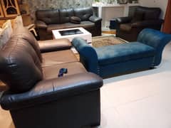 slightly used leather sofa set call 03124049200