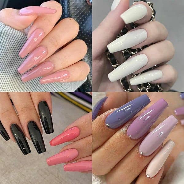 Customizable multicolored fake Nails 1