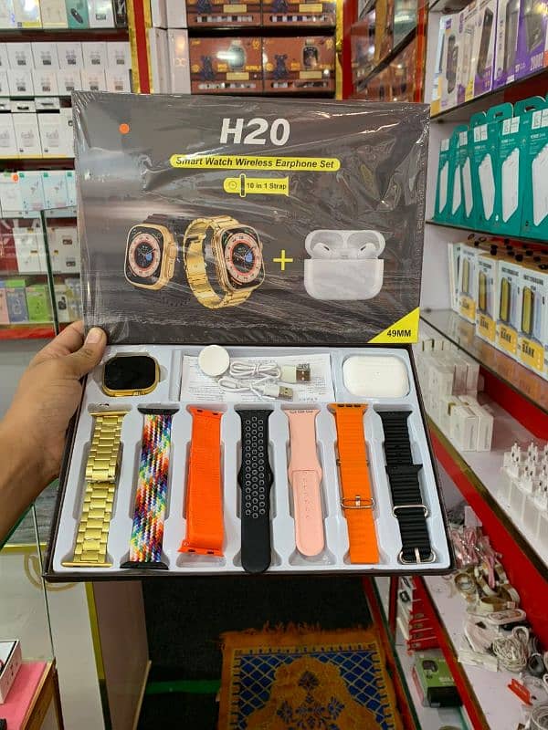 H 20 smart watch and earphones 0