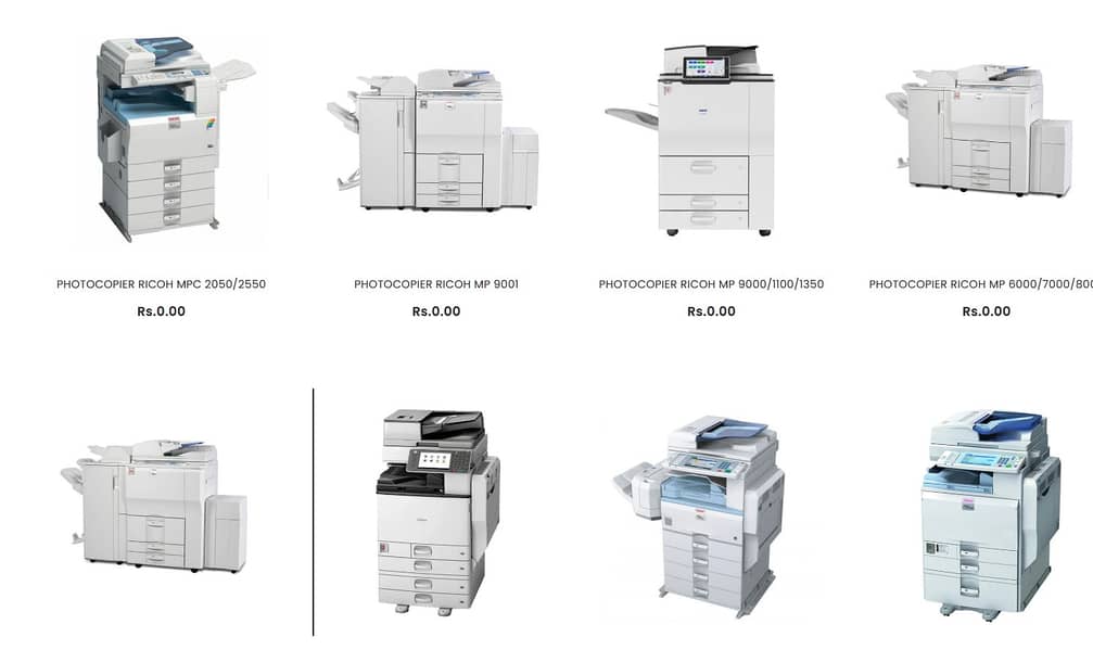 HP, Richo, Xerox, Konika Minolta, Kyocera Printers + Photocopiers 2