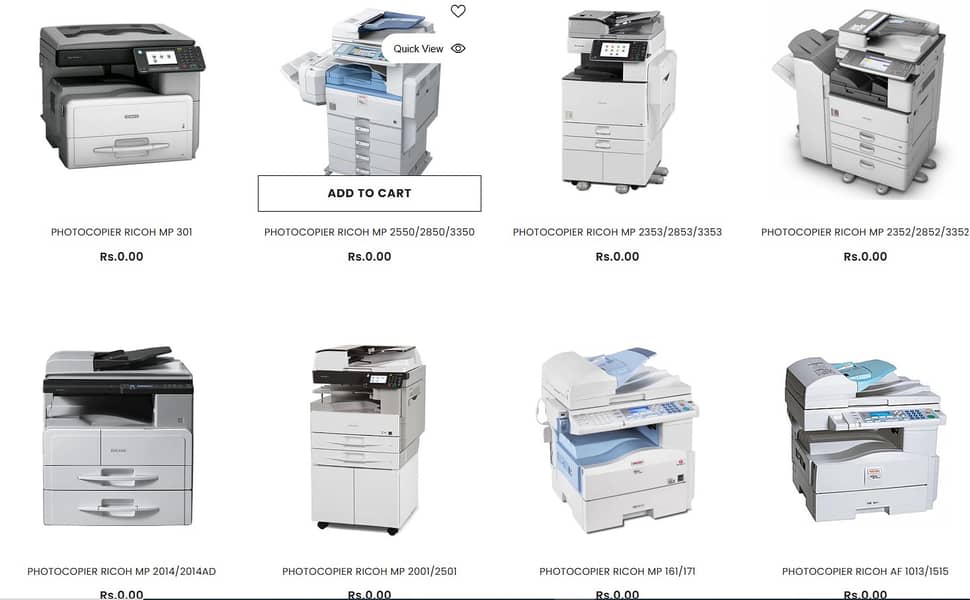 HP, Richo, Xerox, Konika Minolta, Kyocera Printers + Photocopiers 3