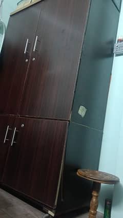 Double door Wooden wardrobe available for sale