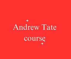 Andrew Tate course in Drive and in mega. nz Available in Rs 1700