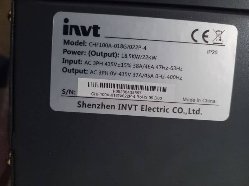 18.5 - 22.5kw Invt VFD for solar and motors 4