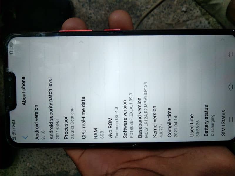 Vivo y83 10by10 condition 6/128 GB Only kit 2