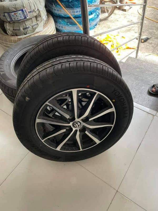 Tyres rims wheels ghandara panther dunlop mira alto mehran swift civic 1