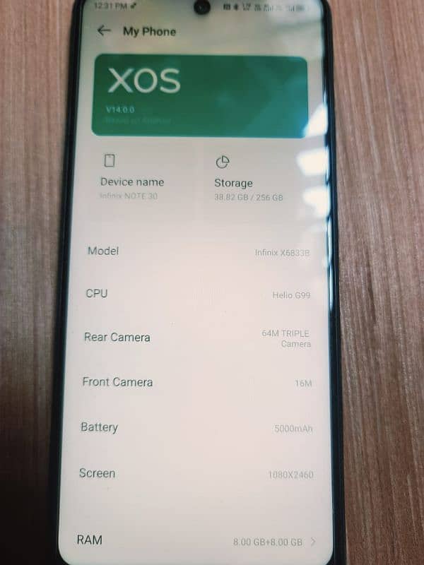 infnix note 30 8+8gb 256gb 5