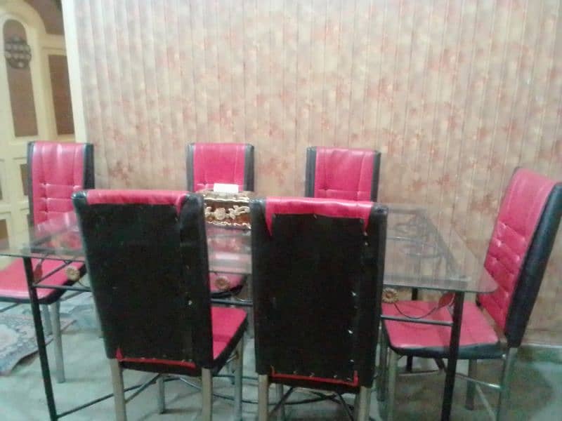 Dinning table with 6 chairs urgent sale negotiable 0