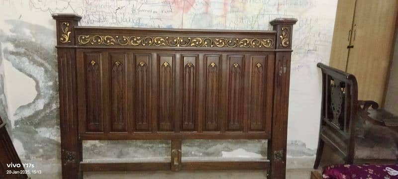 solid sheesham wood bed 2