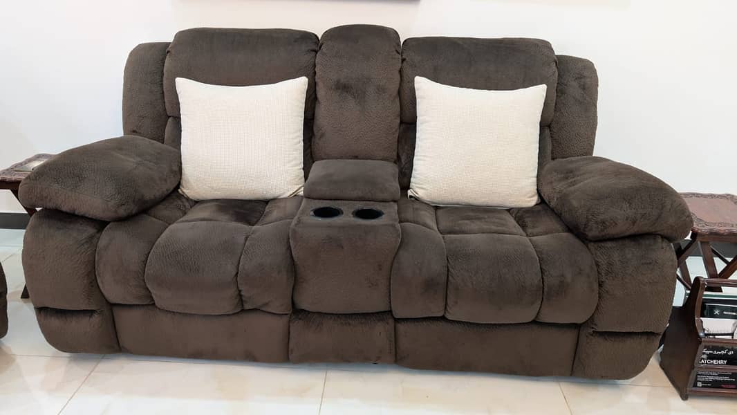 7 - Seater Recliner Sofa Set Teddy Bear Relaxing Cloth 1