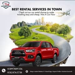 RENT A CAR | CAR RENTAL SERVICE | Karachi To all Pakistan Service 24/