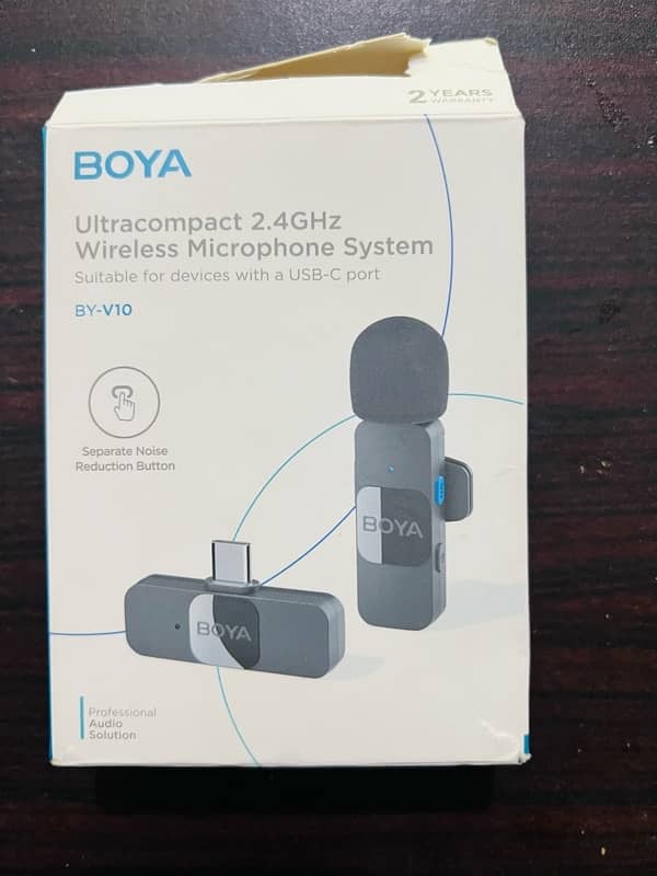 Boya Wirless mic with C-Type professional noise reduction 1