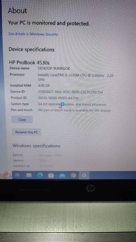 HP PROBOOK 4530s 6