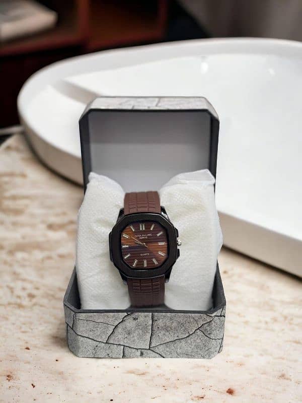 Stylish Quartz Watch With Square Dial-1 Pcs 1