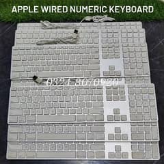 Apple Slim Keyboard Wired White Numeric MacBook iMac Full Size Keypad