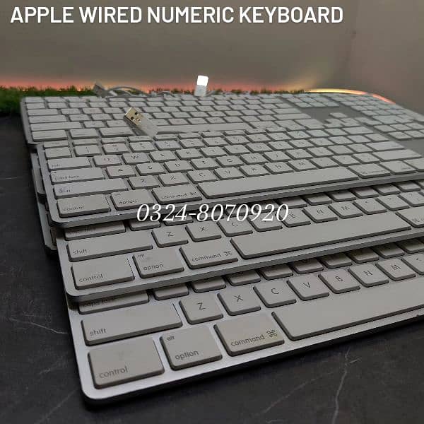 Apple Slim Keyboard Wired White Numeric MacBook iMac Full Size Keypad 1