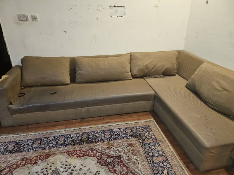 2 L shape sofa urgent sale 35000 2