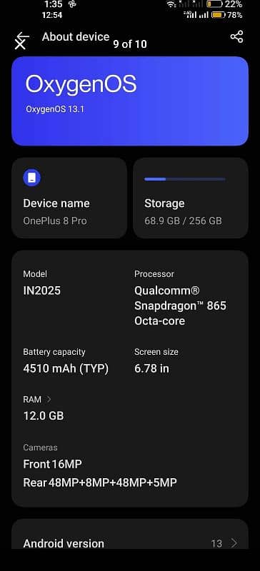 one plus 8 pro 12/256 with original chrger patched permanently 8