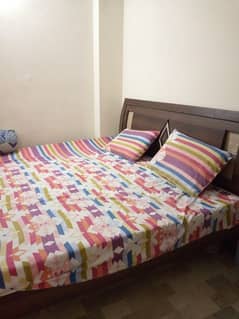 Double bed without mattress