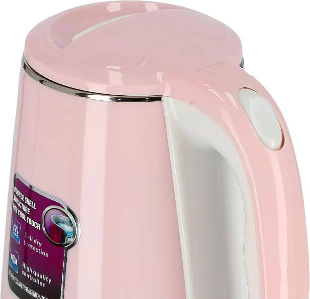 krypton Double Layer Stainless steel Kettle 1.8 Ltr knk6062, pink 3