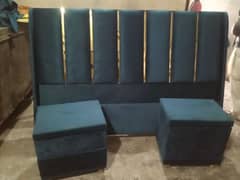 urgent sell full poshiah king size double bed with 2 side table