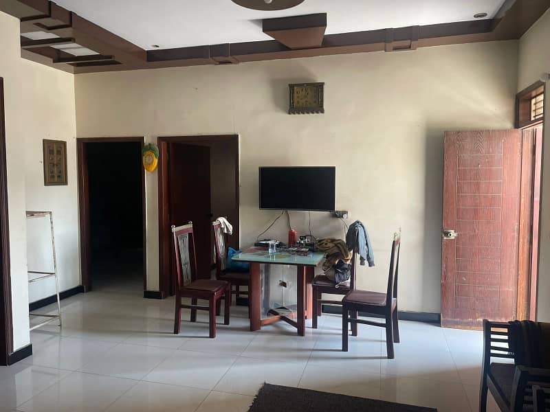 three bed dd second floor portion for rent in johar 7