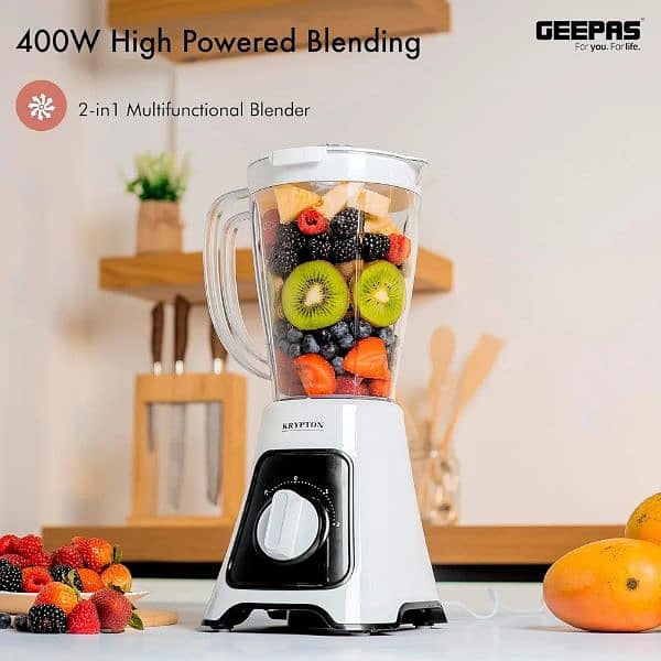 Krypton 2-in-1 Blender- KNB6125| 400W Powerful Copper Motor 3