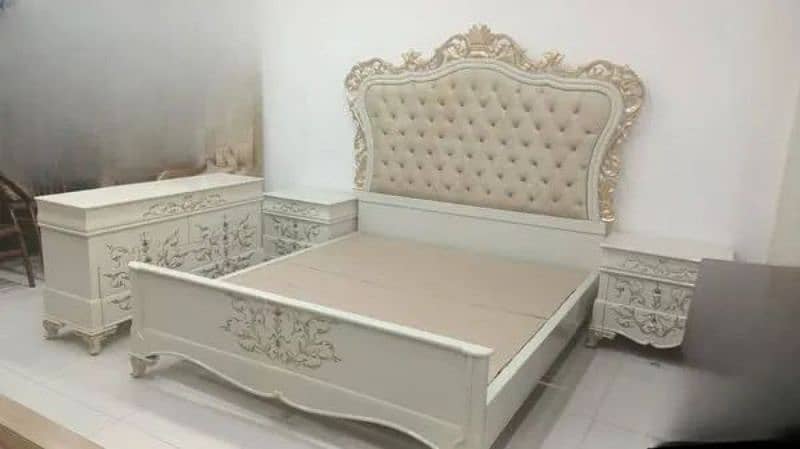 bed set / wooden bed set / king size bed / luxury bed / bridal bed set 7