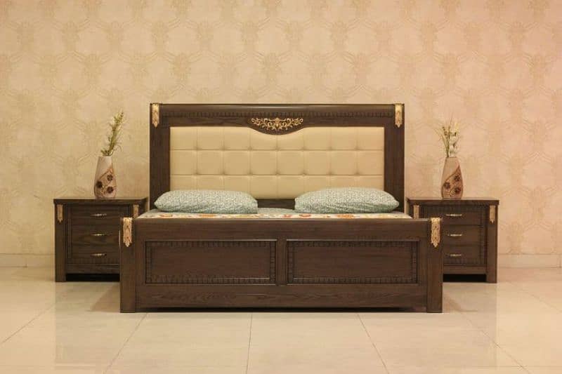 bed set / wooden bed set / king size bed / luxury bed / bridal bed set 8