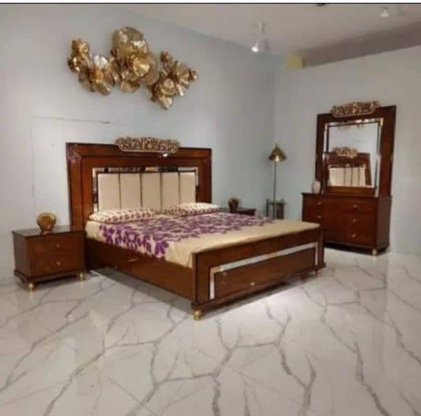 bed set / wooden bed set / king size bed / luxury bed / bridal bed set 10