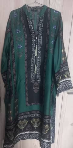 Formal silk shirt with bead tassels