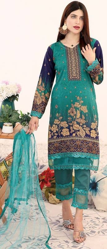 Women Stunning Digital Print Lawn With Print Design 3 Piece 3