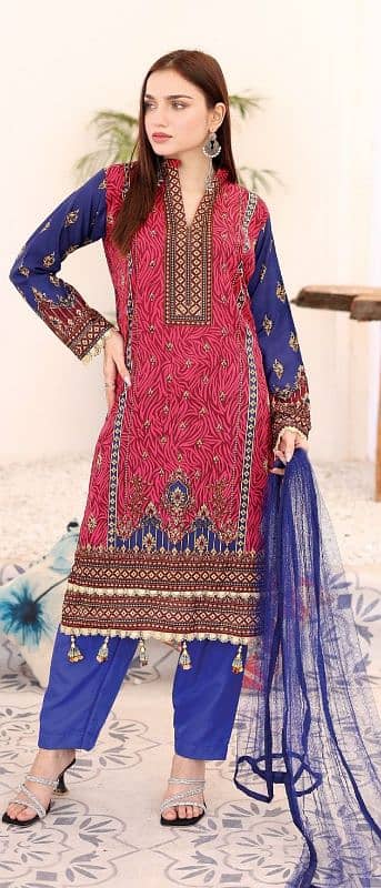 Women Stunning Digital Print Lawn With Print Design 3 Piece 4