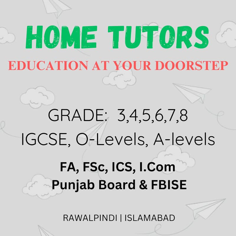 Home Tutor-Online Tutor-Home Tution-O/A level-Matric-IGCSE 2