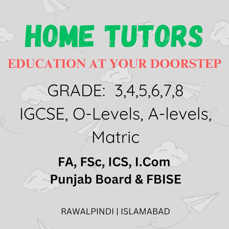 Home Tutor-Online Tutor-Home Tution-O/A level-Matric-IGCSE 15