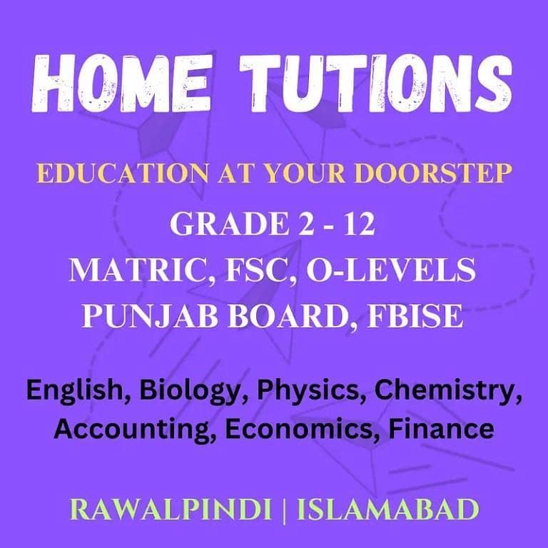 Home Tutor-Online Tutor-Home Tution-O/A level-Matric-IGCSE 16