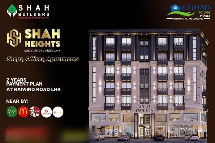 FLAT AVAILABLE FOR SALE WITH 2.5 YEARS INSTALLMENT PLAN IN SHAH HEIGHTS ETIHAD TOWN PHASE 1 RAIWIND ROAD LAHORE. 8